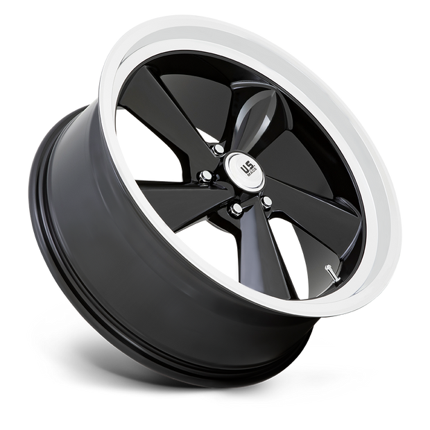 U.S. Mags U136 TS-Left Wheel 22x10.5 Gloss Black w/Diamond Cut Lip 0mm ET 72.56mm CB 5x120.65