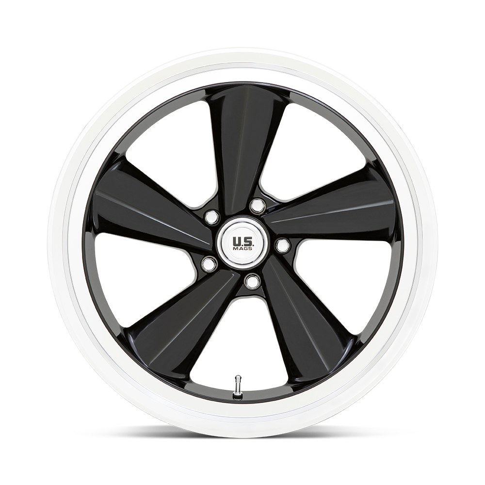 U.S. Mags U136 TS-Left Wheel 22x10.5 Gloss Black w/Diamond Cut Lip 0mm ET 72.56mm CB 5x120.65