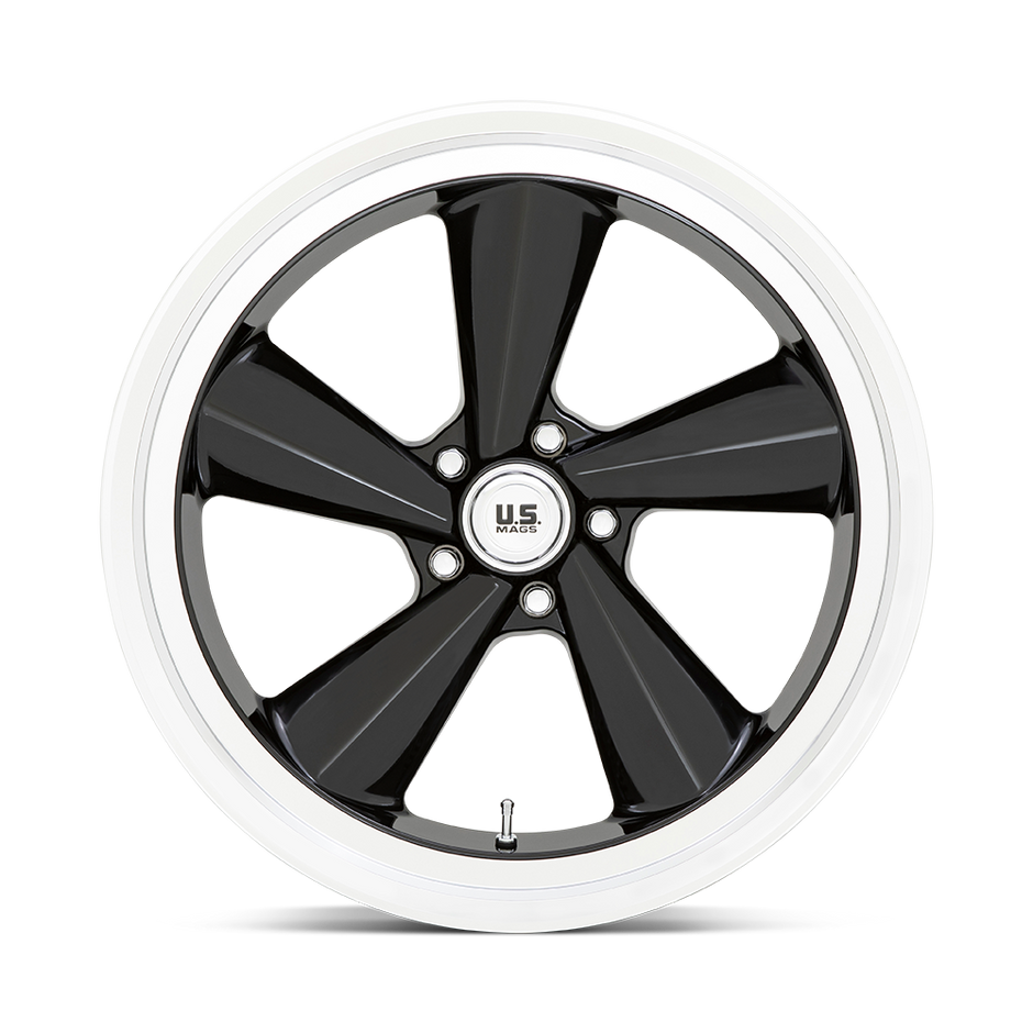 U.S. Mags U136 TS-Left Wheel 22x10.5 Gloss Black w/Diamond Cut Lip 0mm ET 72.56mm CB 5x120.65