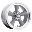 American Racing VN309 TT O 17x7 Vintage Silver w/Machined Lip 0mm ET 83.06mm CB 5x139.7