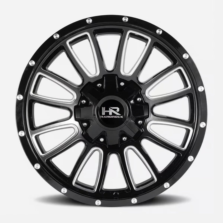 Hardrock Offroad Tactical 20x9 Gloss Black Milled wheel