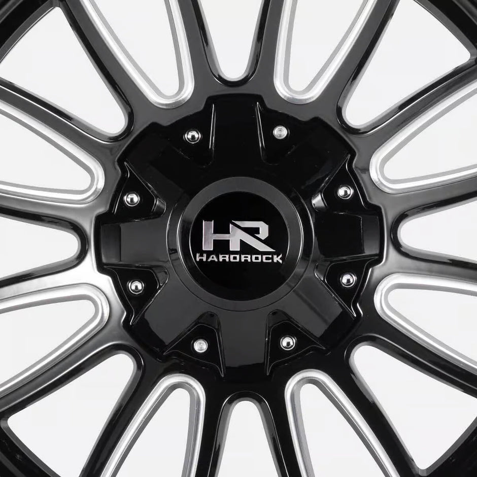 Hardrock Offroad Tactical 20x10 Gloss Black Milled -19mm ET 125.2mm CB 8x170 wheel