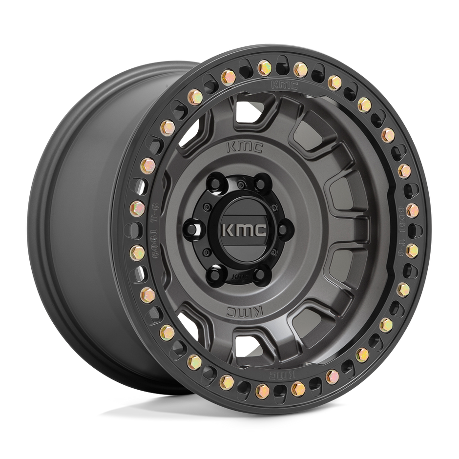 KMC Wheels KM236 Tank Beadlock 17x9 Anthracite -15mm ET 71.5mm CB 5x127