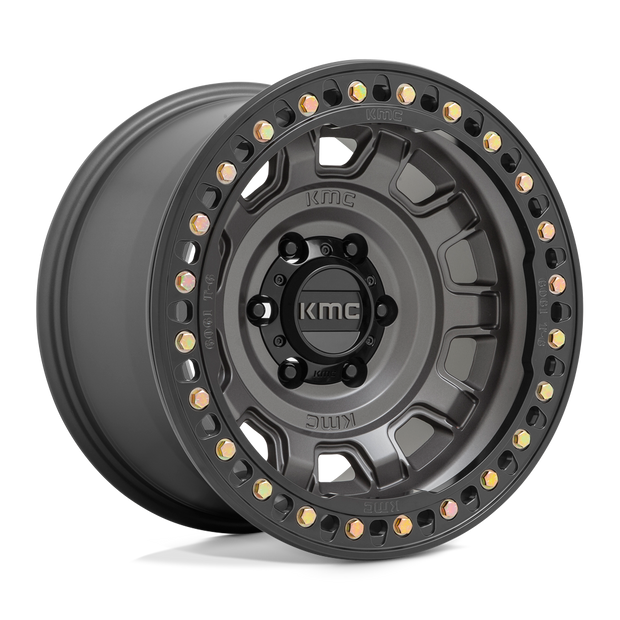 KMC Wheels KM236 Tank Beadlock 17x9 Anthracite -15mm ET 71.5mm CB 5x127