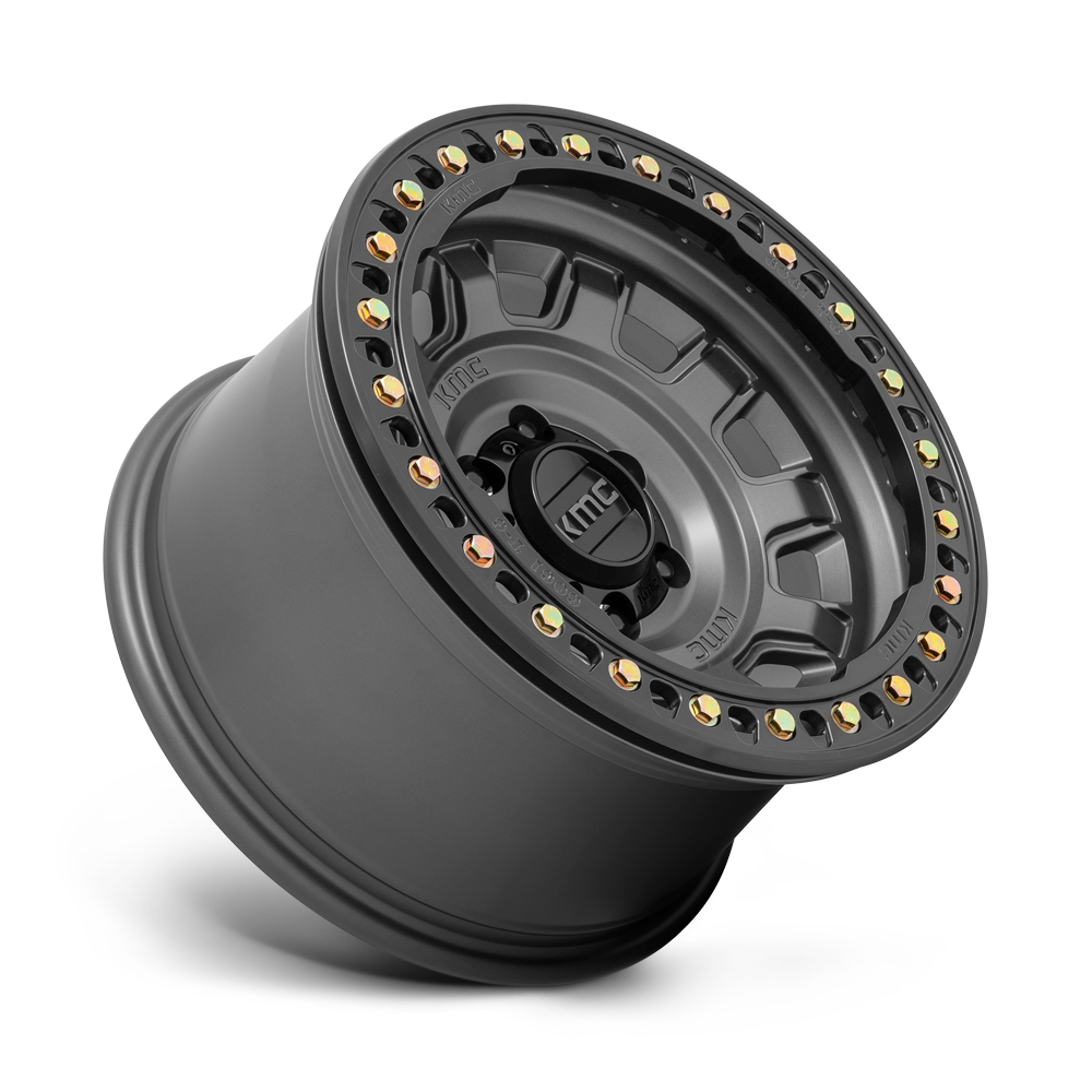 KMC Wheels KM236 Tank Beadlock 17x9 Anthracite -15mm ET 71.5mm CB 5x127