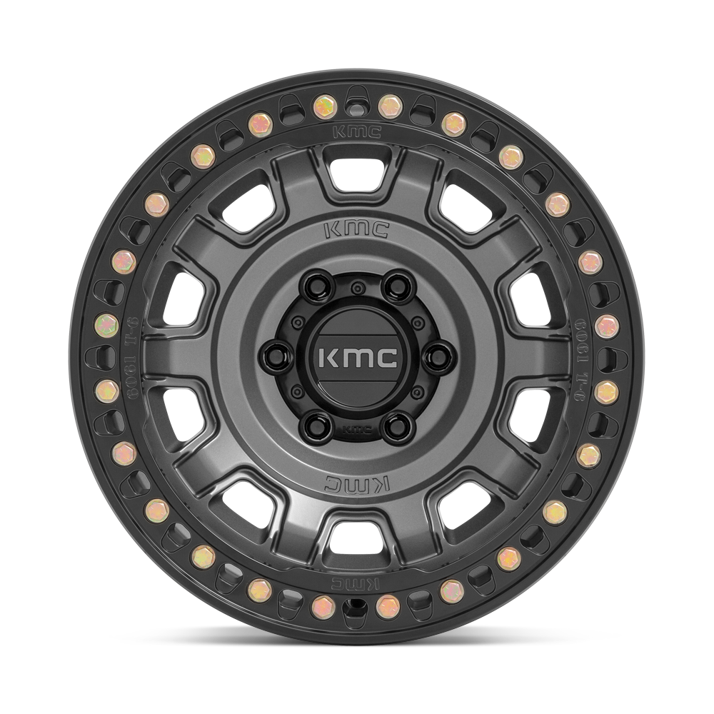 KMC Wheels KM236 Tank Beadlock 17x9 Anthracite -15mm ET 71.5mm CB 5x127
