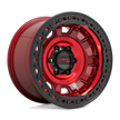 KMC Wheels KM236 Tank Beadlock 17x9 Candy Red -15mm ET 71.5mm CB 5x127