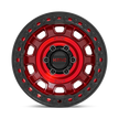 KMC Wheels KM236 Tank Beadlock 17x9 Candy Red -15mm ET 71.5mm CB 5x127