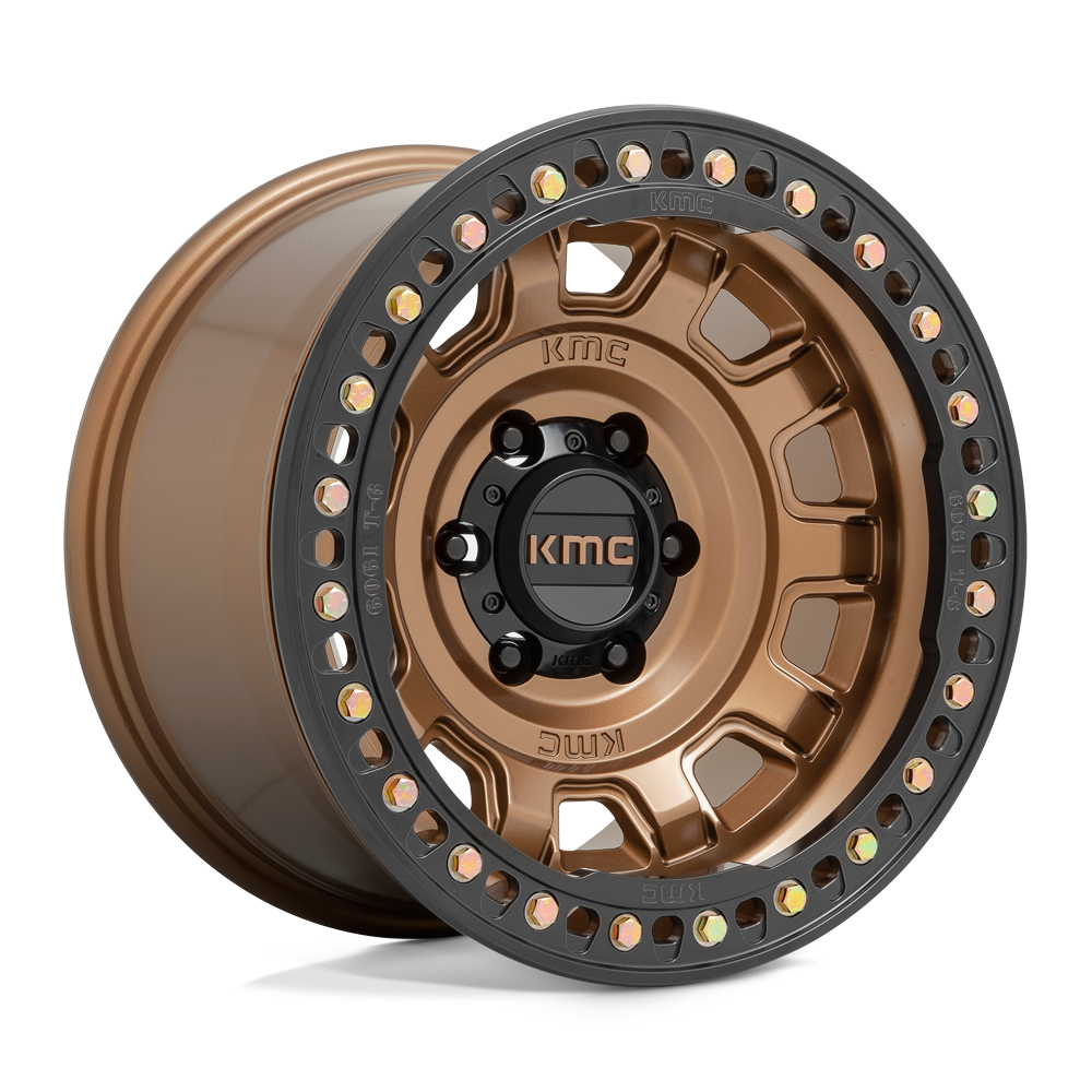 KMC Wheels KM236 Tank Beadlock 17x9 Matte Bronze -15mm ET 71.5mm CB 5x127