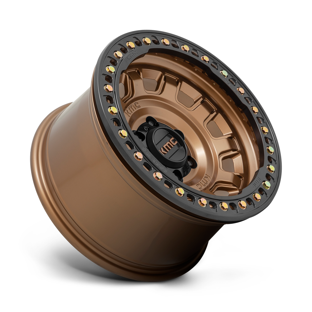 KMC Wheels KM236 Tank Beadlock 17x9 Matte Bronze -15mm ET 71.5mm CB 5x127