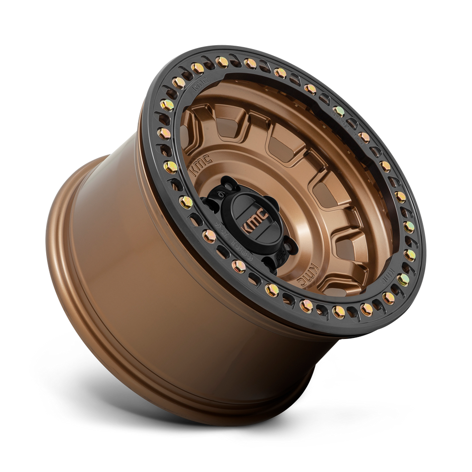 KMC Wheels KM236 Tank Beadlock 17x9 Matte Bronze -15mm ET 71.5mm CB 5x127