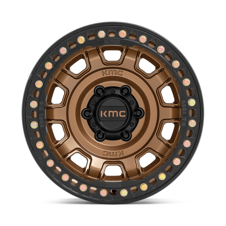 KMC Wheels KM236 Tank Beadlock 17x9 Matte Bronze -15mm ET 71.5mm CB 5x127