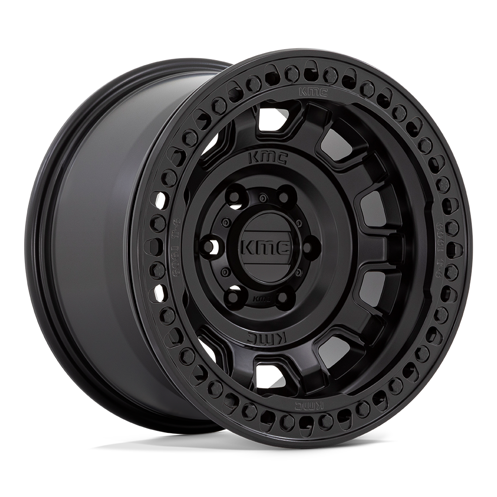 KMC Wheels KM236 Tank Beadlock 17x9 Satin Black -15mm ET 71.5mm CB 5x127