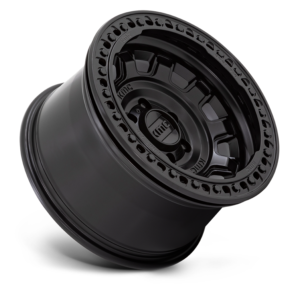 KMC Wheels KM236 Tank Beadlock 17x9 Satin Black -15mm ET 71.5mm CB 5x127