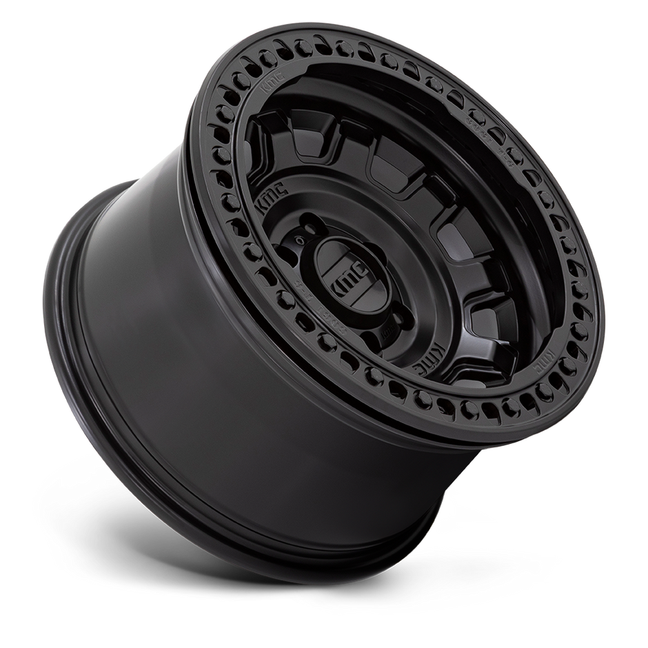 KMC Wheels KM236 Tank Beadlock 17x9 Satin Black -15mm ET 71.5mm CB 5x127