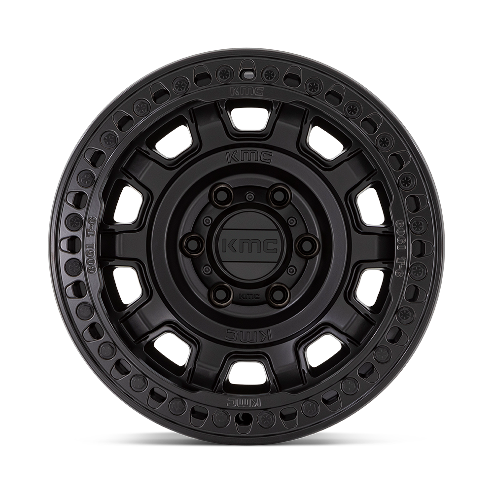 KMC Wheels KM236 Tank Beadlock 17x9 Satin Black -15mm ET 71.5mm CB 5x127