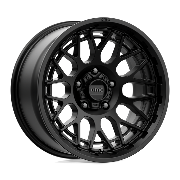 KMC Wheels KM722 Technic 18x9 Satin Black 18mm ET 66.06mm CB 6x114.3