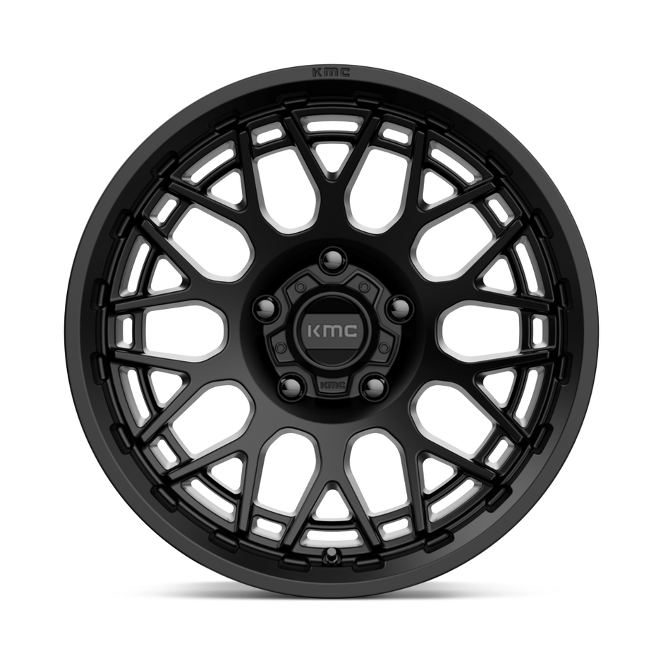 KMC Wheels KM722 Technic 18x9 Satin Black 18mm ET 66.06mm CB 6x114.3