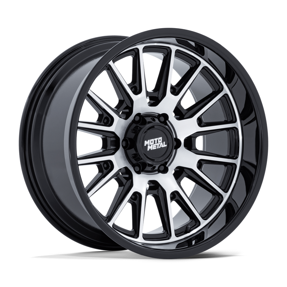 Moto Metal MO814 Tekton 20x10 Gloss Black w/Machined Face -18mm ET 71.5mm CB 5x127