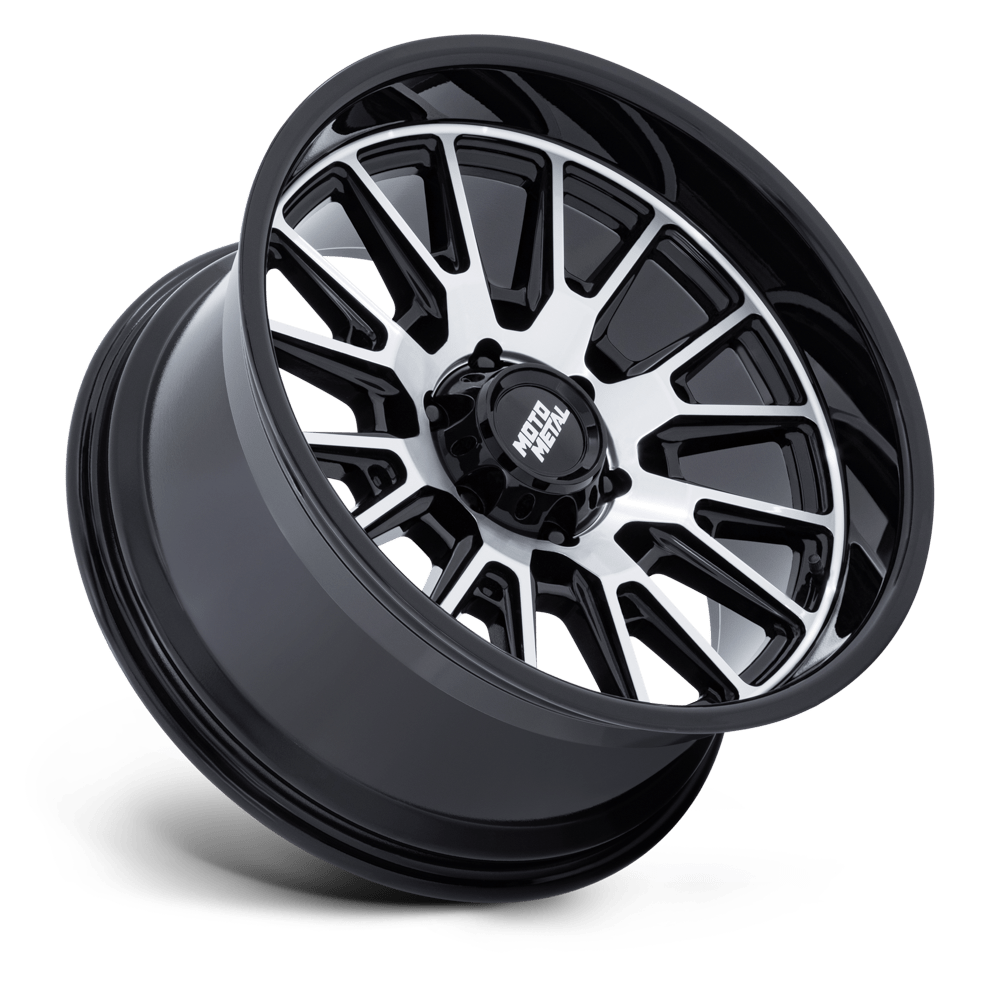 Moto Metal MO814 Tekton 20x10 Gloss Black w/Machined Face -18mm ET 71.5mm CB 5x127