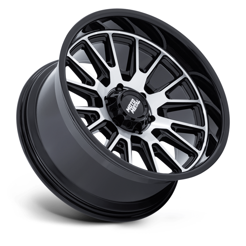 Moto Metal MO814 Tekton 20x10 Gloss Black w/Machined Face -18mm ET 71.5mm CB 5x127