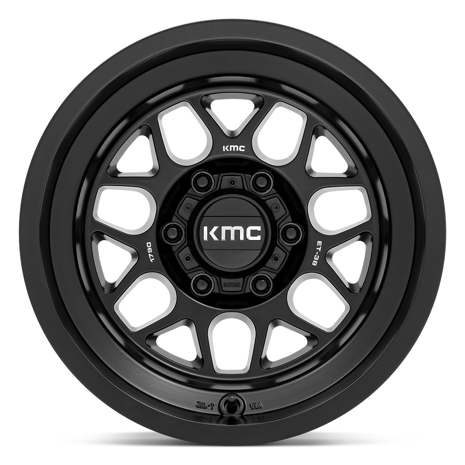KMC Wheels KM725 Terra 17x8.5 Satin Black 25mm ET 110.5mm CB 5x150