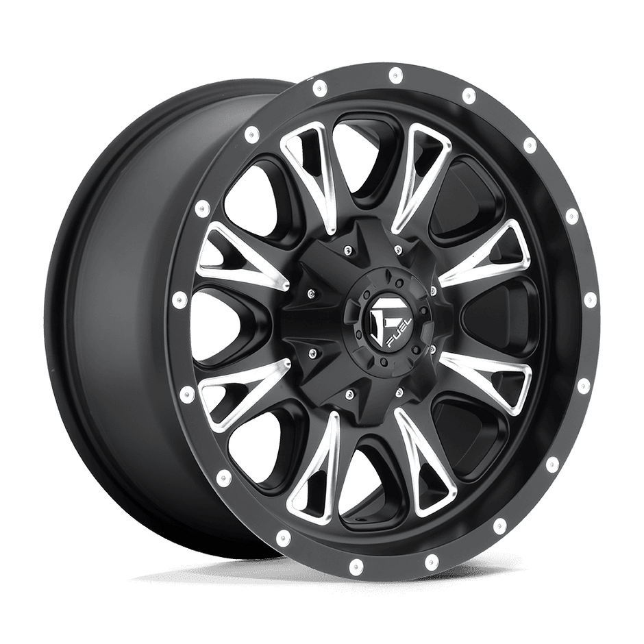 Fuel Wheels D513 Throttle 20x9 Matte Black Milled 20mm ET 106.1mm CB 6x135/6x139.7