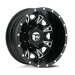 Fuel Wheels D513 Throttle Dually-Rear Outer 17x6.5 Matte Black Milled -140mm ET 142mm CB 8x200