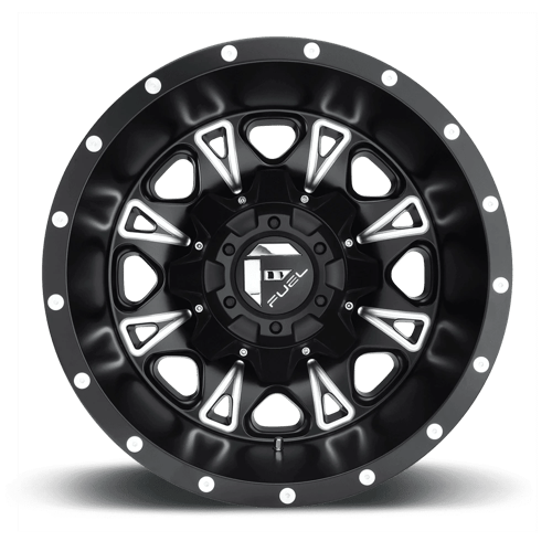 Fuel Wheels D513 Throttle Dually-Rear Outer 17x6.5 Matte Black Milled -140mm ET 142mm CB 8x200