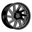 Black Rhino Hard Alloys Thrust 22x12 Gloss Black w/Milled Spokes -44mm ET 125.1mm CB 8x180