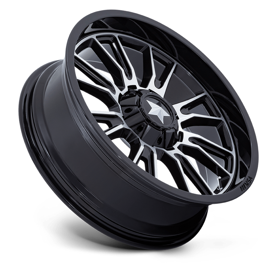 MSA Offroad Wheels M51 Thunderlips 22x7 Gloss Black Machined 0mm ET 110.1mm CB 4x137/4x156