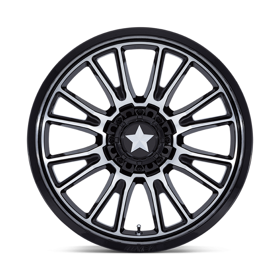 MSA Offroad Wheels M51 Thunderlips 22x7 Gloss Black Machined 0mm ET 110.1mm CB 4x137/4x156
