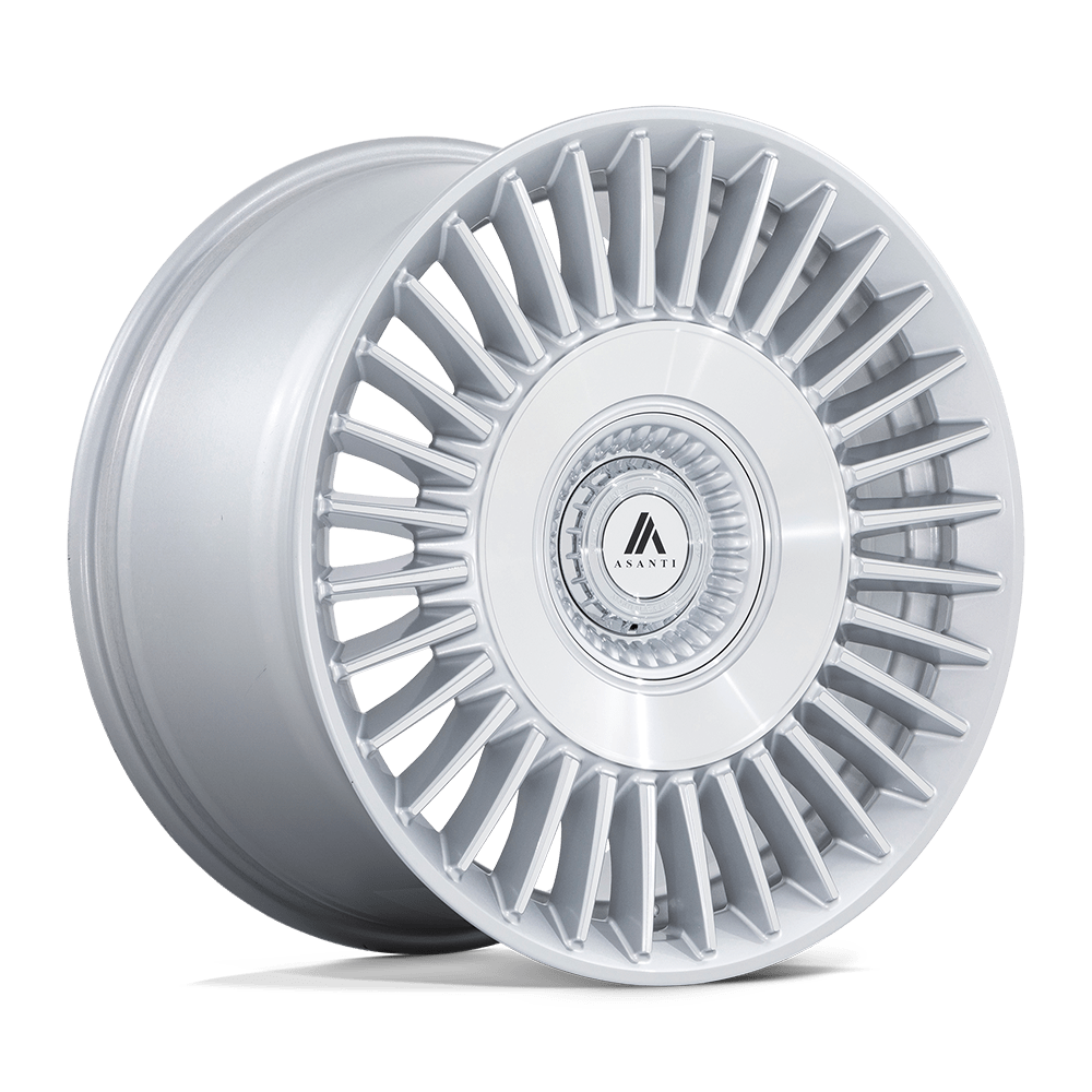 Asanti Wheels AB040 Tiara 20x10.5 Gloss Silver w/Bright Machined Face 18mm ET 72.56mm CB Custom BP