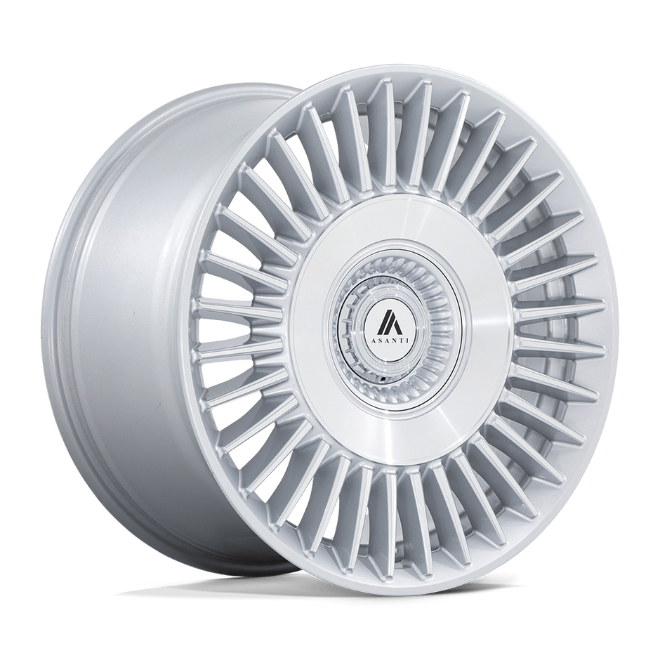 Asanti Wheels AB040 Tiara 20x10.5 Gloss Silver w/Bright Machined Face 18mm ET 72.56mm CB Custom BP