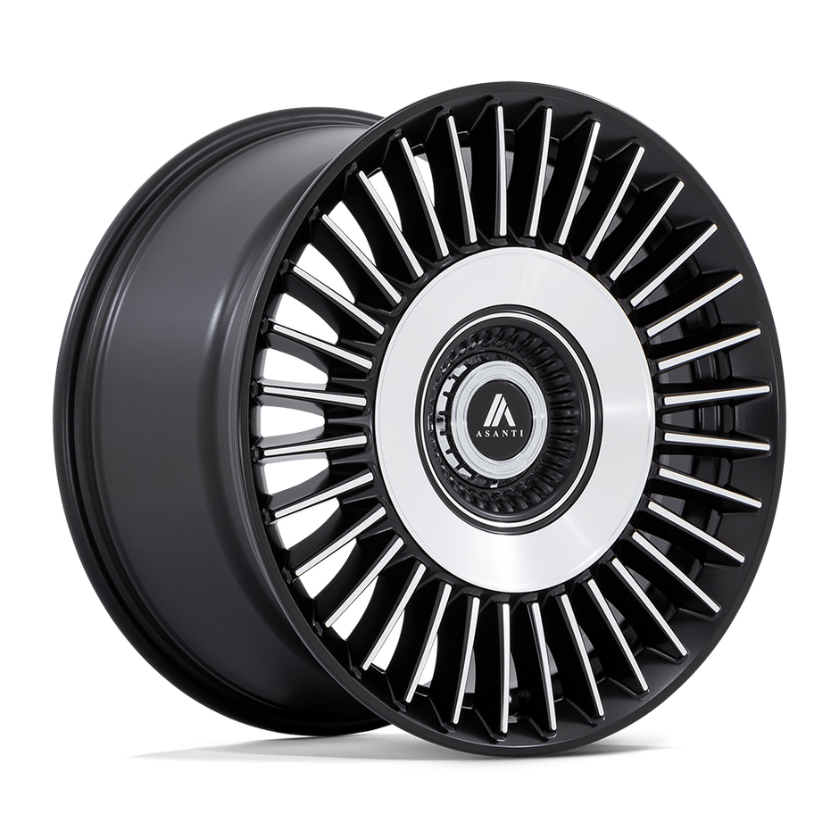 Asanti Wheels AB040 Tiara 20x10.5 Satin Black w/Bright Machined Face 18mm ET 72.56mm CB Custom BP