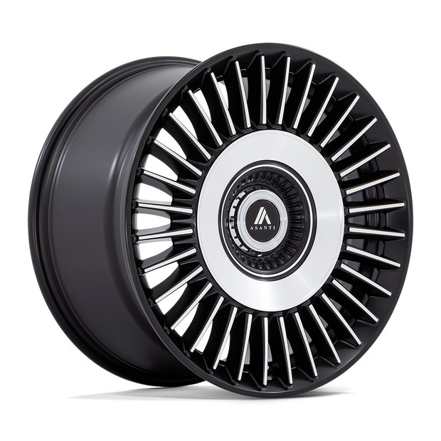 Asanti Wheels AB040 Tiara 20x10.5 Satin Black w/Bright Machined Face 18mm ET 72.56mm CB Custom BP