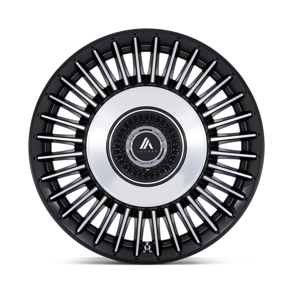 Asanti Wheels AB040 Tiara 20x10.5 Satin Black w/Bright Machined Face 18mm ET 72.56mm CB Custom BP