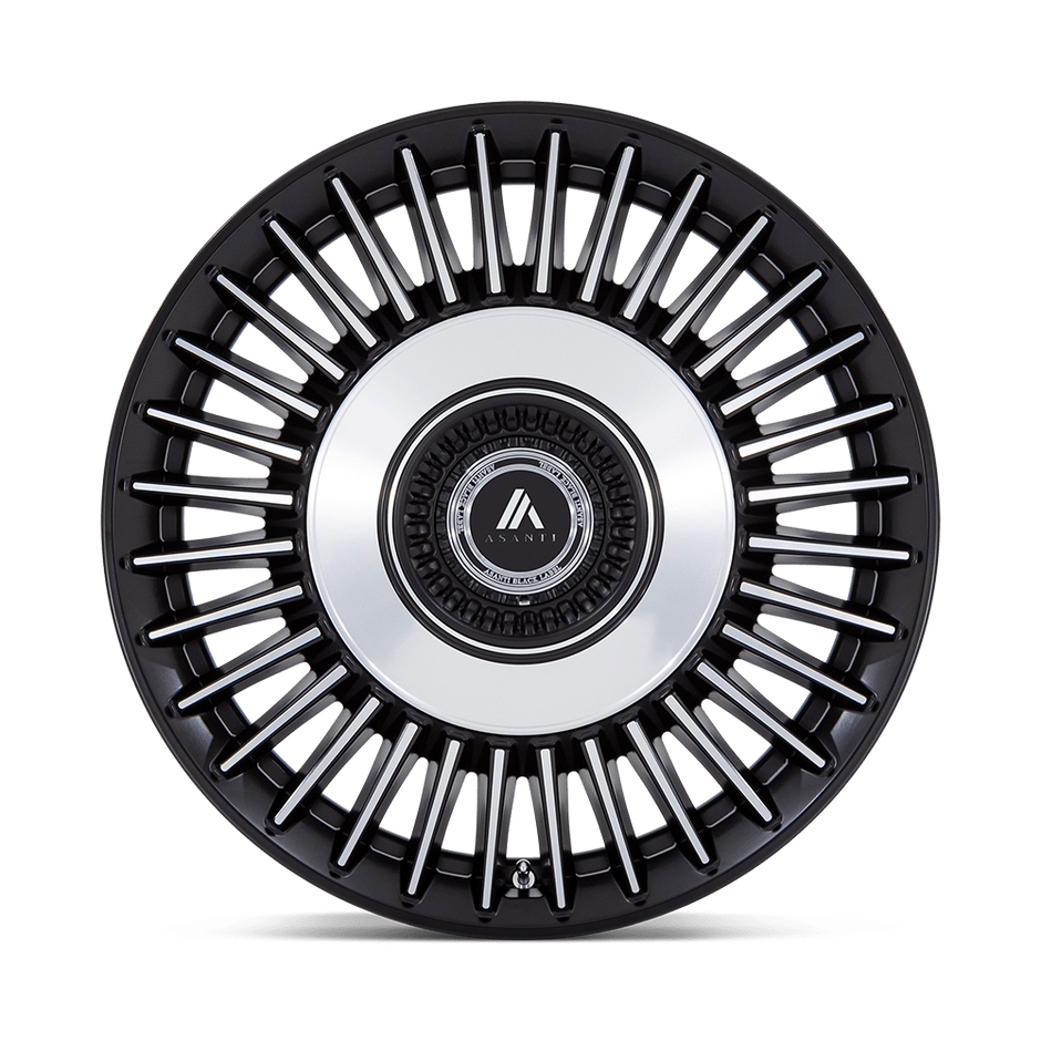 Asanti Wheels AB040 Tiara 20x10.5 Satin Black w/Bright Machined Face 18mm ET 72.56mm CB Custom BP