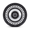 Asanti Wheels AB040 Tiara 20x10.5 Satin Black w/Bright Machined Face 18mm ET 72.56mm CB Custom BP
