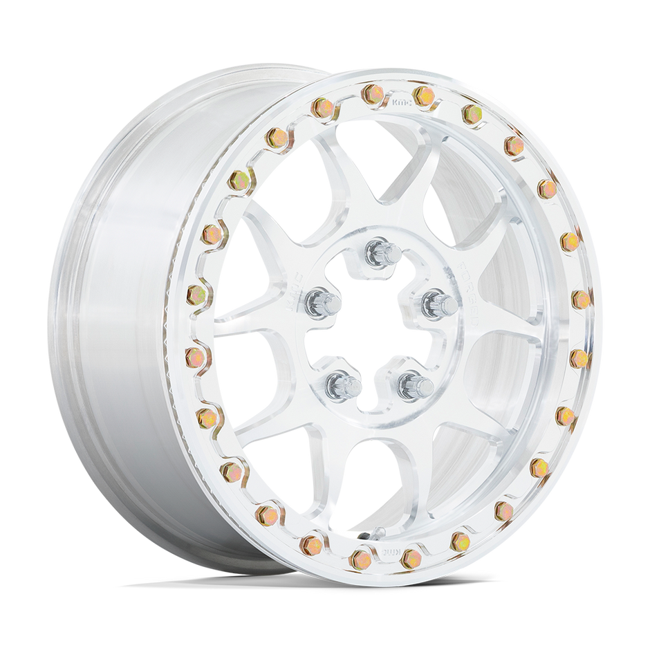 KMC Wheels KS437 Toro Forged Beadlock 15x6 Raw Machined 38mm ET 75.1mm CB 5x108
