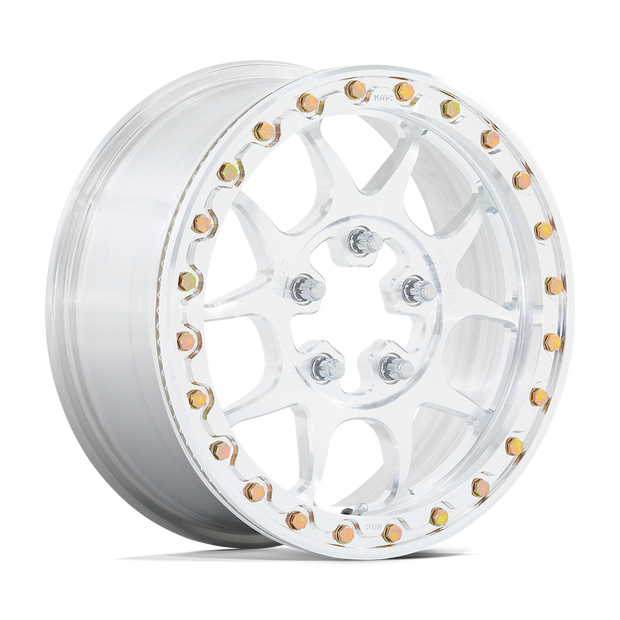 KMC Wheels KS437 Toro Forged Beadlock 15x6 Raw Machined 38mm ET 75.1mm CB 5x108