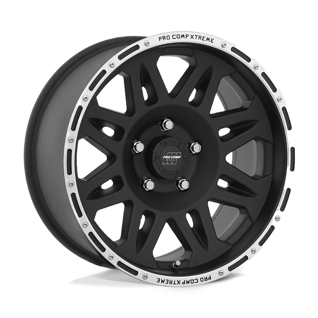 Pro Comp Alloys PA5 Torq 17x9 Flat Black Machined -6mm ET 78.1mm CB 5x127