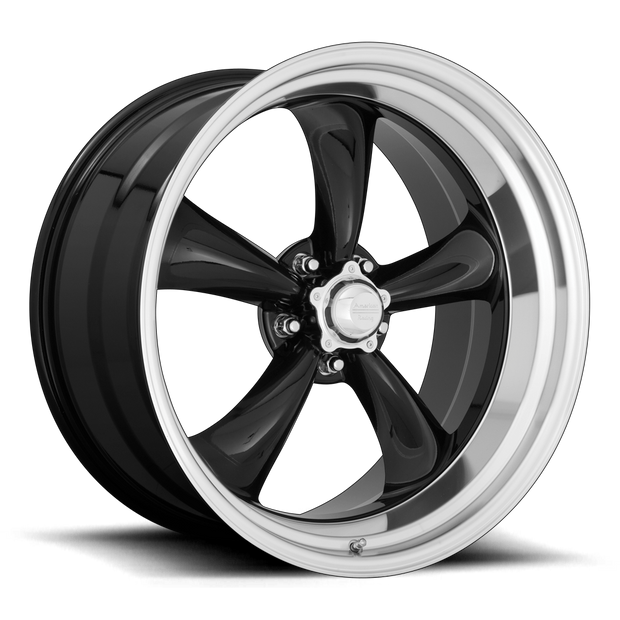 American Racing VN405 Torq Thrust II Custom 18x8 Hot Rod Black w/Polished Lip 25mm ET 5x120.65