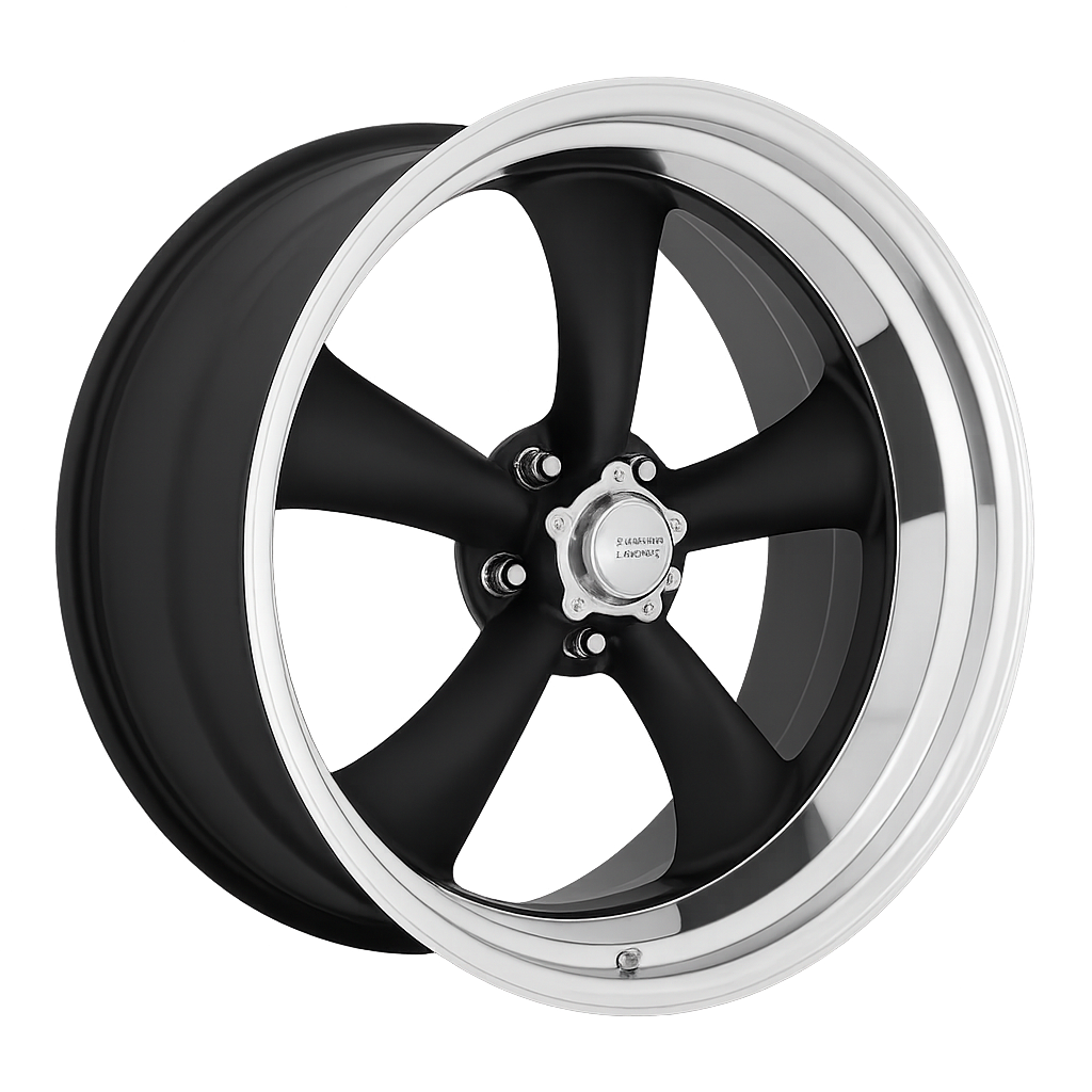 American Racing VN205 Classic Torq Thrust II 16x5.5 Hot Rod Black w/Polished Lip -13mm ET 5x120.65