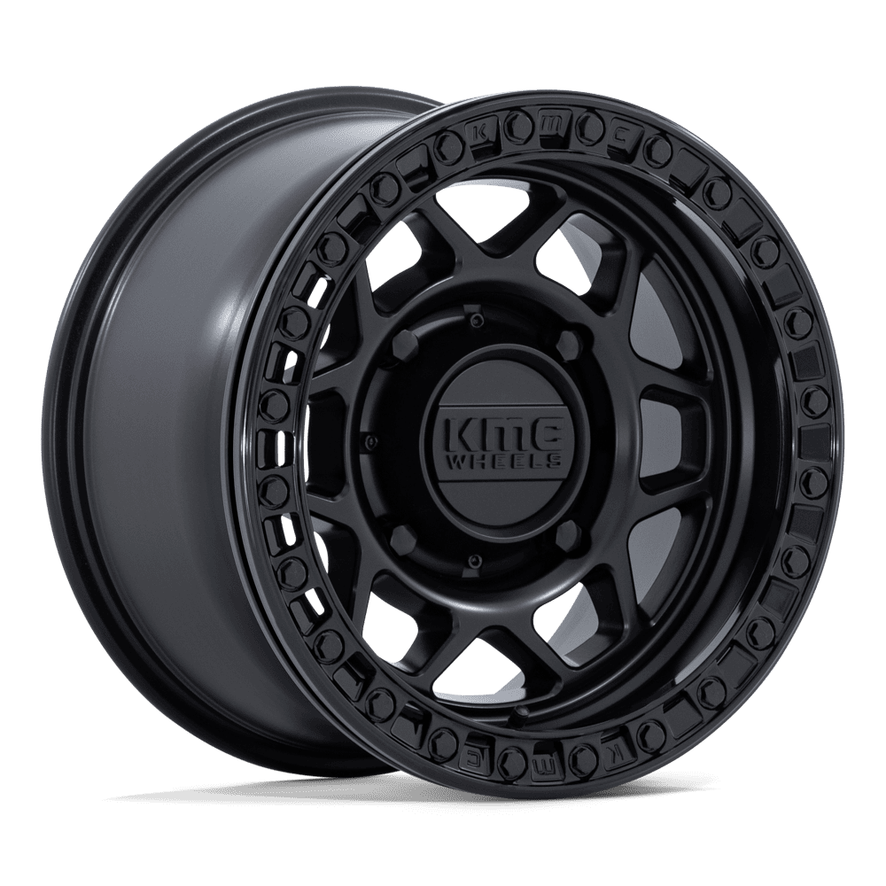 KMC Wheels KS241 Torx Beadlock 15x8 Matte Black w/Gloss Black Ring 0mm ET 100.3mm CB 6x139.7