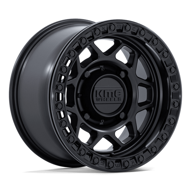 KMC Wheels KS241 Torx Beadlock 15x8 Matte Black w/Gloss Black Ring 0mm ET 100.3mm CB 6x139.7