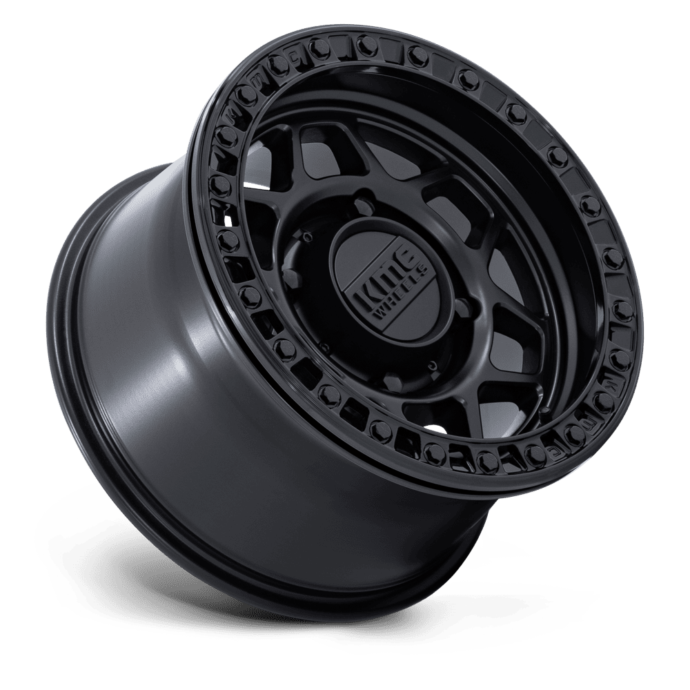 KMC Wheels KS241 Torx Beadlock 15x8 Matte Black w/Gloss Black Ring 0mm ET 100.3mm CB 6x139.7