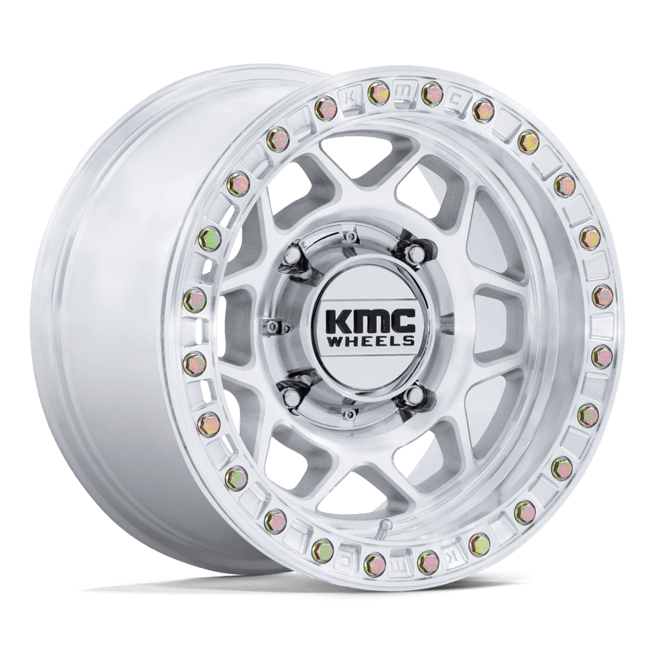 KMC Wheels KS241 Torx Beadlock 15x7 Machined 38mm ET 96mm CB 4x137