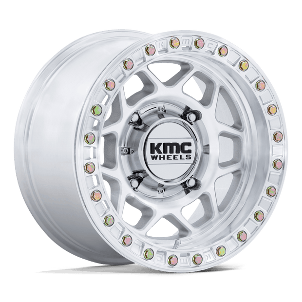 KMC Wheels KS241 Torx Beadlock 15x8 Machined 0mm ET 100.3mm CB 6x139.7