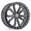 Black Rhino Hard Alloys Trabuco 22x10 Matte Gunmetal w/Black Ring & Silver Bolts 40mm ET 66.56mm CB 5x112